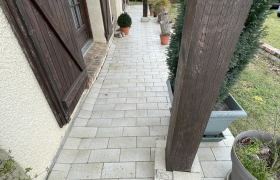 Réfection d’une avancée affaissé et remise en place d’un nouveau carrelage Sur la commune de Morgny 